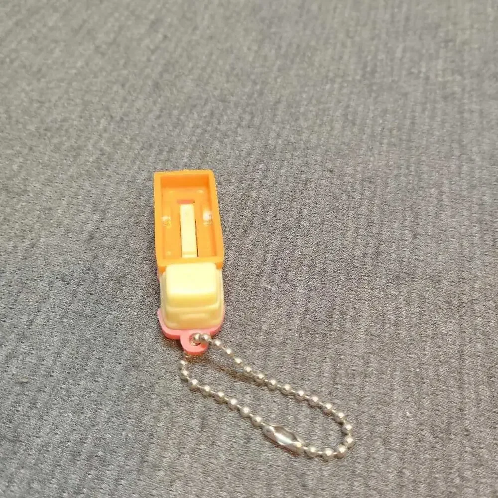 Miniature Orange Truck Keychain Charm Toy Collectible Bag Accessory